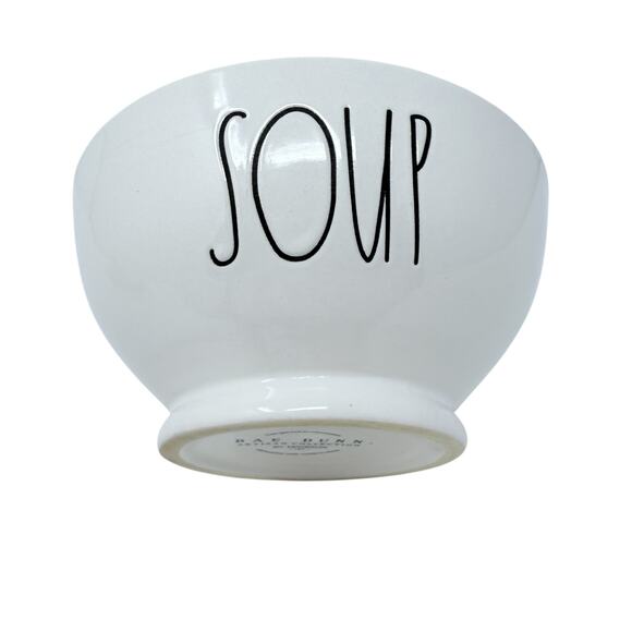 Rae Dunn By Magenta SOUP White Ceramic Bowl Farmhouse Kitchen Rustic Decor - Picture 2 of 7